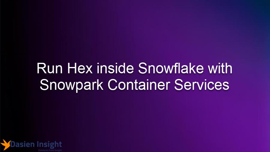 Run Hex inside Snowflake with Snowpark Container Services