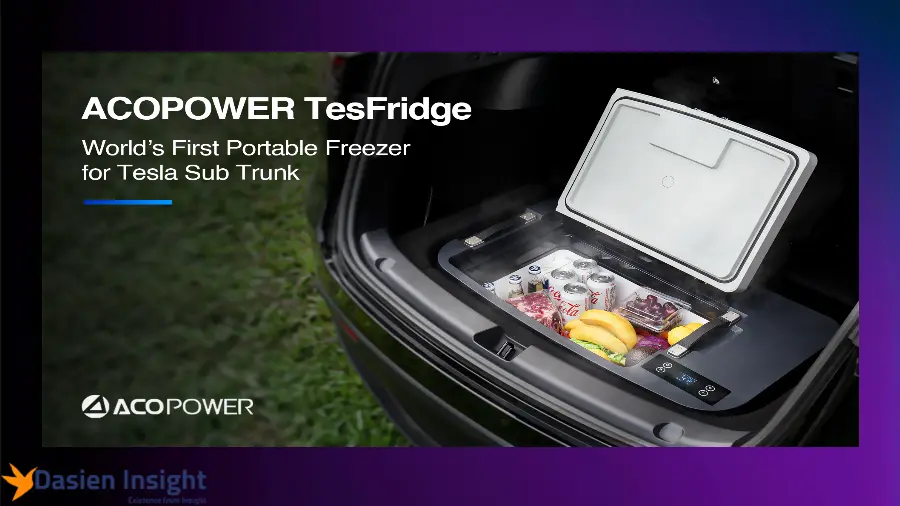 World's first portable freezer for Tesla Sub-Trunk